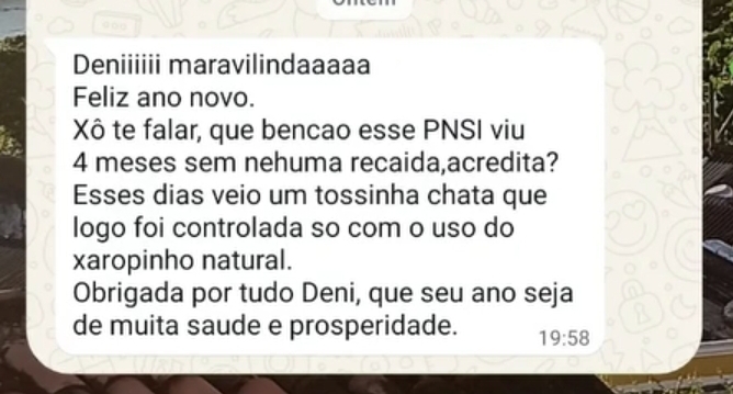 Depoimento de mãe sobre o PNSI